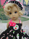 Cherry Cutie - dress, hat, socks & shoes for Little Darling Doll or 33cm BJD