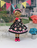 Cherry Cutie - dress, hat, socks & shoes for Little Darling Doll or 33cm BJD