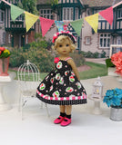 Cherry Cutie - dress, hat, socks & shoes for Little Darling Doll or 33cm BJD