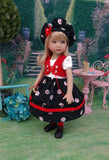 Cherry on Top - dress, vest, beret, socks & shoes for Little Darling Doll or 33cm BJD
