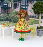 Cherry Pickin' - dress, tights & shoes for Little Darling Doll or 33cm BJD
