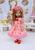 Cherry Sundae - dress, hat, socks & shoes for Little Darling Doll or 33cm BJD