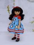 Chilly Willy - dress, blouse, tights & shoes for Little Darling Doll or 33cm BJD