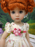 China Rose - dress, socks & shoes for Little Darling Doll or other 33cm BJD