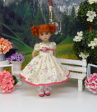 China Rose - dress, socks & shoes for Little Darling Doll or other 33cm BJD