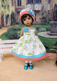 Chinese Lantern - dress, hat, socks & shoes for Little Darling Doll or 33cm BJD
