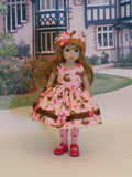 Chipmunk Chatter - dress, hat, tights & shoes for Little Darling Doll or 33cm BJD