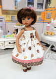 Chocolate Delights - dress, socks & shoes for Little Darling Doll or 33cm BJD