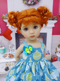 Christmas Baubles - dress, tights & shoes for Little Darling Doll or 33cm BJD