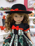 Christmas Bough - dress, hat, tights & shoes for Little Darling Doll or 33cm BJD