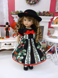 Christmas Bough - dress, hat, tights & shoes for Little Darling Doll or 33cm BJD