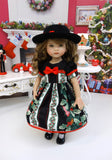 Christmas Bough - dress, hat, tights & shoes for Little Darling Doll or 33cm BJD