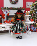 Christmas Bough - dress, hat, tights & shoes for Little Darling Doll or 33cm BJD