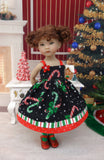 Christmas Candy Canes - dress, tights & shoes for Little Darling Doll or 33cm BJD