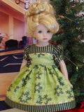 Christmas Carols - dress, tights & shoes for Little Darling Doll or 33cm BJD