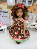 Christmas Cookies - dress, tights & shoes for Little Darling Doll or 33cm BJD