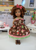Christmas Cookies - dress, tights & shoes for Little Darling Doll or 33cm BJD