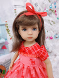 Christmas Deer - dress, socks & shoes for Little Darling Doll or 33cm BJD