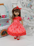 Christmas Deer - dress, socks & shoes for Little Darling Doll or 33cm BJD