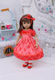 Christmas Deer - dress, socks & shoes for Little Darling Doll or 33cm BJD