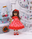 Christmas Deer - dress, socks & shoes for Little Darling Doll or 33cm BJD
