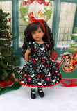 Christmas Dove - dress, tights & shoes for Little Darling Doll or other 33cm BJD