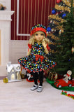 Christmas Lights - dress, hat, tights & shoes for Little Darling Doll or 33cm BJD