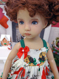Christmas Morning - dress, socks & shoes for Little Darling Doll or 33cm BJD