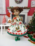 Christmas Morning - dress, socks & shoes for Little Darling Doll or 33cm BJD