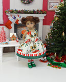 Christmas Morning - dress, socks & shoes for Little Darling Doll or 33cm BJD