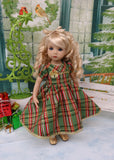 Christmas Plaid - dress, tights & shoes for Little Darling Doll or other 33cm BJD