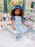 Christmas Seashells - dress, beret, tights & shoes for Little Darling Doll or other 33cm BJD