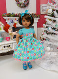 Christmas Sweets - dress, tights & shoes for Little Darling Doll or 33cm BJD