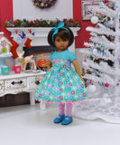 Christmas Sweets - dress, tights & shoes for Little Darling Doll or 33cm BJD