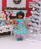 Christmas Sweets - dress, tights & shoes for Little Darling Doll or 33cm BJD