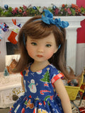 Christmas Trinkets - dress, tights & shoes for Little Darling Doll or 33cm BJD