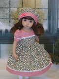 Christmas Wreaths - dress, hat, tights & shoes for Little Darling Doll or 33cm BJD