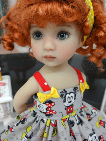Classic Mickey - dress, socks & shoes for Little Darling Doll or 33cm BJD