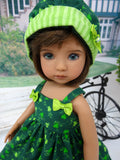 Clover Cutie - dress, hat, tights & shoes for Little Darling Doll or 33cm BJD