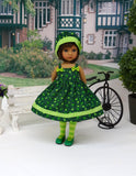 Clover Cutie - dress, hat, tights & shoes for Little Darling Doll or 33cm BJD
