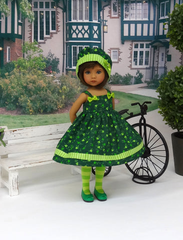 Clover Cutie - dress, hat, tights & shoes for Little Darling Doll or 33cm BJD