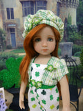 Clover for Luck - romper, jacket, hat & sandals for Little Darling Doll or 33cm BJD