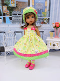 Como Te Llama? - dress, hat, tights & shoes for Little Darling Doll or 33cm BJD