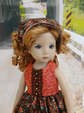 Copper Corsage - dress & shoes for Little Darling Doll