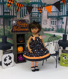 Cosmic Halloween - dress, tights & shoes for Little Darling Doll or 33cm BJD