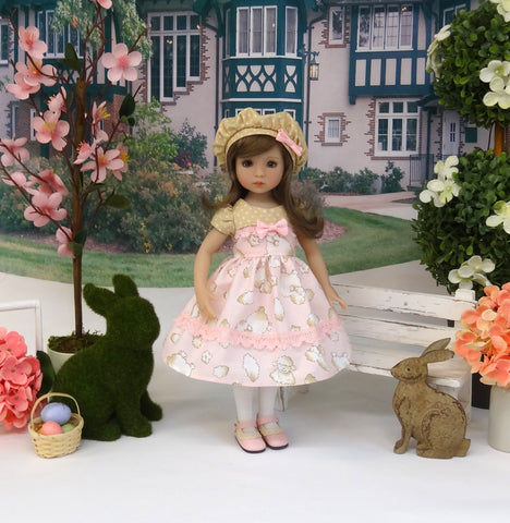 Counting Sheep - dress, hat, tights & shoes for Little Darling Doll or 33cm BJD