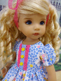 Country Cutie - dress, tights & shoes for Little Darling Doll or 33cm BJD