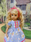 Country Cutie - dress, tights & shoes for Little Darling Doll or 33cm BJD
