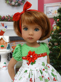 Country Holly - dress, tights & shoes for Little Darling Doll or other 33cm BJD