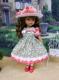 Country Meadow - dress, hat, tights & shoes for Little Darling Doll or 33cm BJD